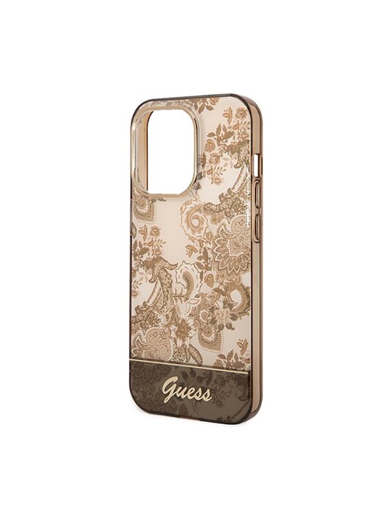 Guess Guess Etui na telefon Porcelain Brązowy