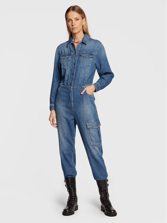 PINKO Pinko Salopetă Zirlo 1J111J A0C5 Albastru Regular Fit
