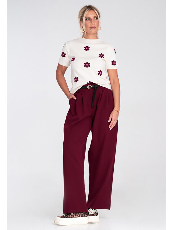 FIGL FIGL Svetr M1235 Bílá Regular Fit