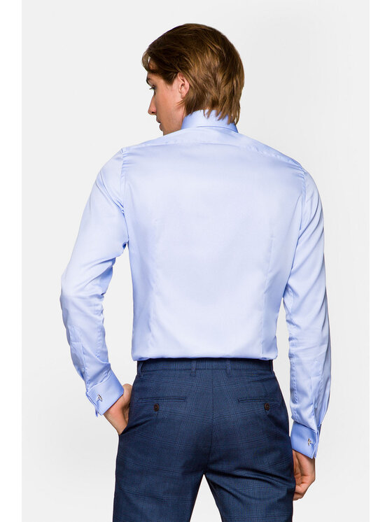 Lancerto Lancerto Koszula Carolina KO051121000180 Błękitny Slim Fit