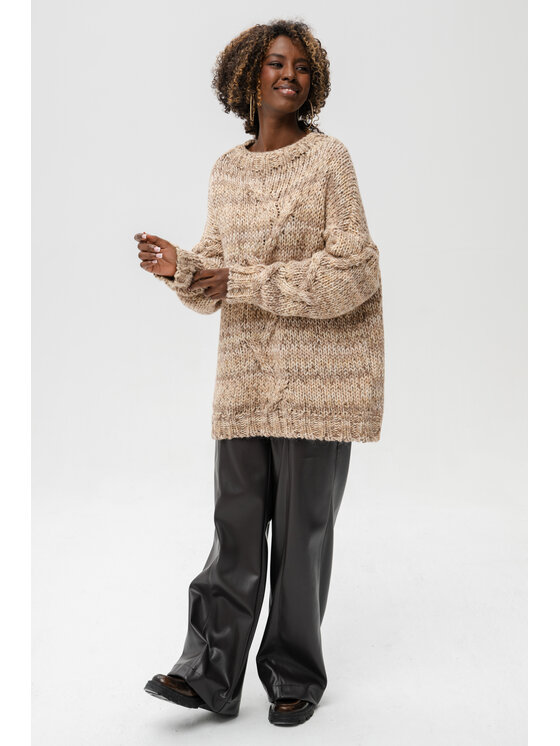 blue shadow blue shadow Sweter Klipo Brązowy Regular Fit
