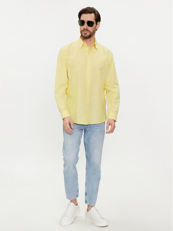 Selected Homme Selected Homme Риза 16079052 Жълт Regular Fit