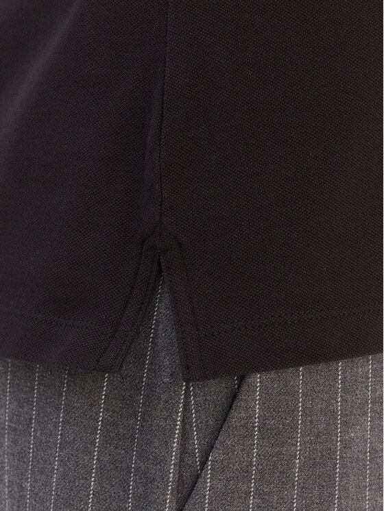 Tommy Hilfiger Tommy Hilfiger Тениска с яка и копчета 1985 WW0WW43224 Черен Regular Fit