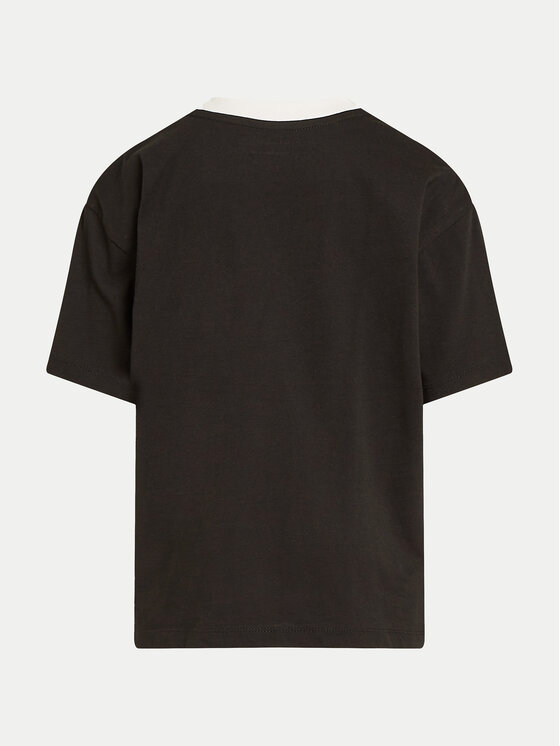 Calvin Klein Jeans Calvin Klein Jeans T-Shirt Embro Tape IB0IB02457 Czarny Regular Fit