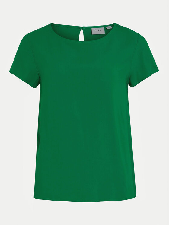 Vila Vila T-Shirt Paya 14067404 Zelená Regular Fit