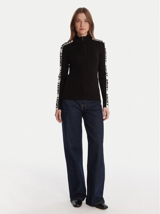 DKNY DKNY Пуловер P5MSAY01 Черен Slim Fit