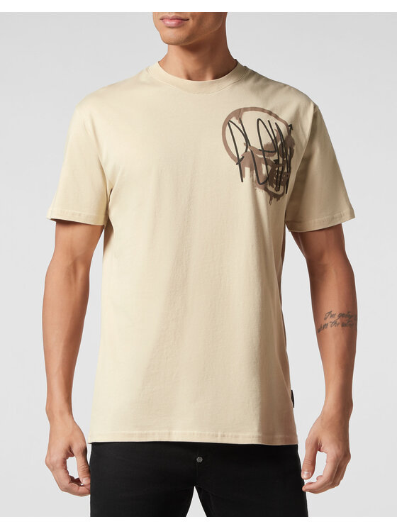PHILIPP PLEIN PHILIPP PLEIN T-Shirt 1875 Béžová Regular Fit