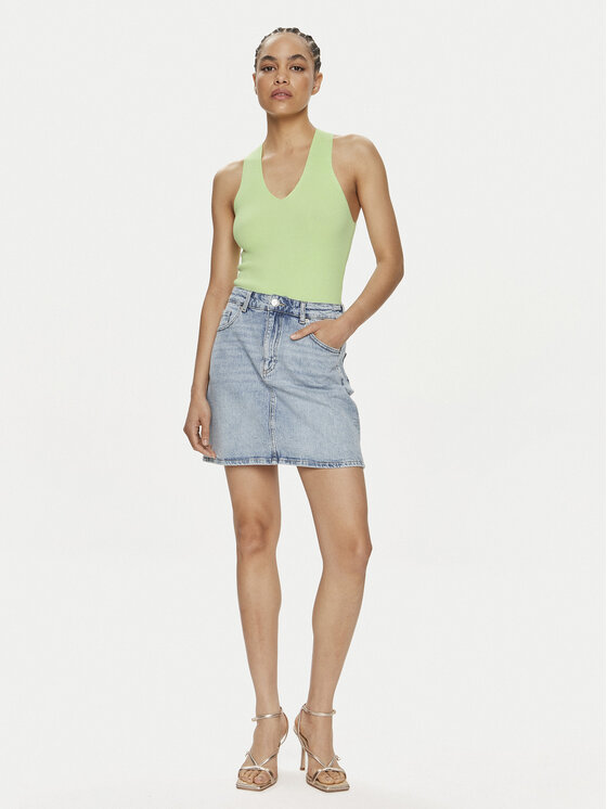 JDY JDY Top Sabrina 15258897 Zielony Slim Fit