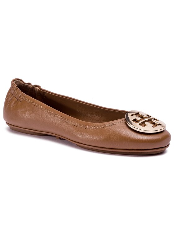 Tory Burch Tory Burch Balerina Minnie Travel Ballet With Metal Logo 50393 Barna