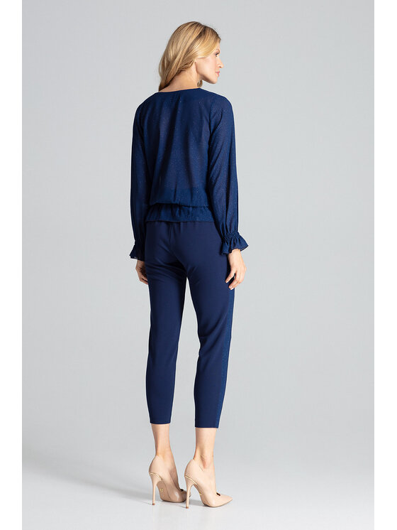 FIGL FIGL Blúzka M690 Tmavomodrá Regular Fit