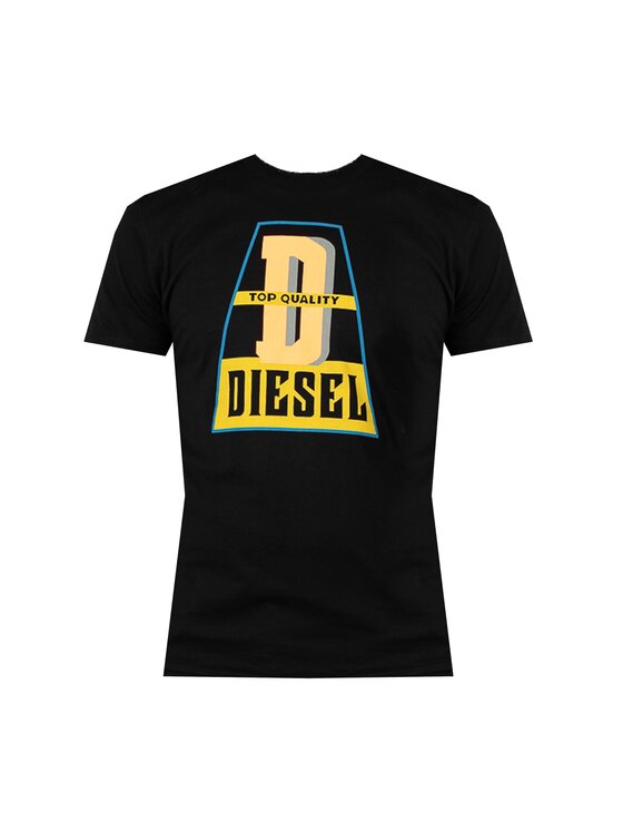 Diesel Diesel T-Shirt A10376-0GRAI Μαύρο Regular Fit