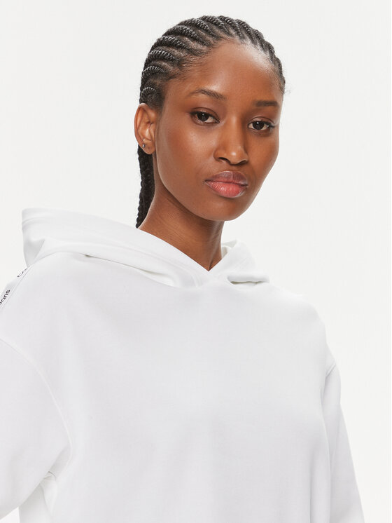 Calvin Klein Jeans Sweatshirt Logo Elastic Hoodie J20J223078 WeiB Regular Fit Modivo