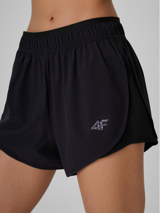 4F 4F Szorty sportowe ACTIVE BY NATURE Czarny Regular Fit