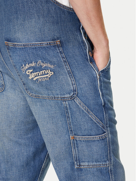 Tommy Jeans Tommy Jeans Jeans kombinezon Classic DM0DM21244 Plava Straight Fit