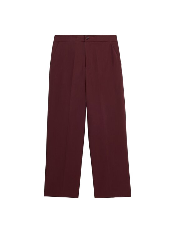 Oltre Oltre Spodnie materiałowe P00ZR009223N022 Bordowy Regular Fit