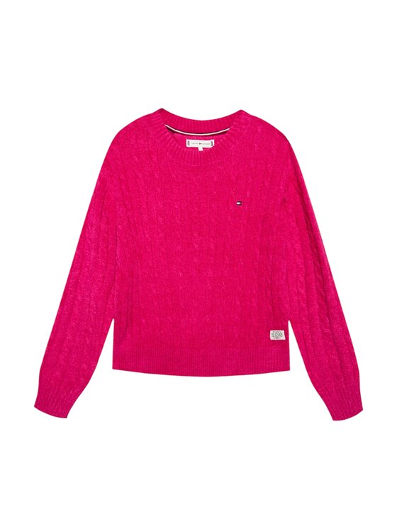Tommy Hilfiger Tommy Hilfiger Sweter kg0kg06908_tzo Różowy Regular Fit