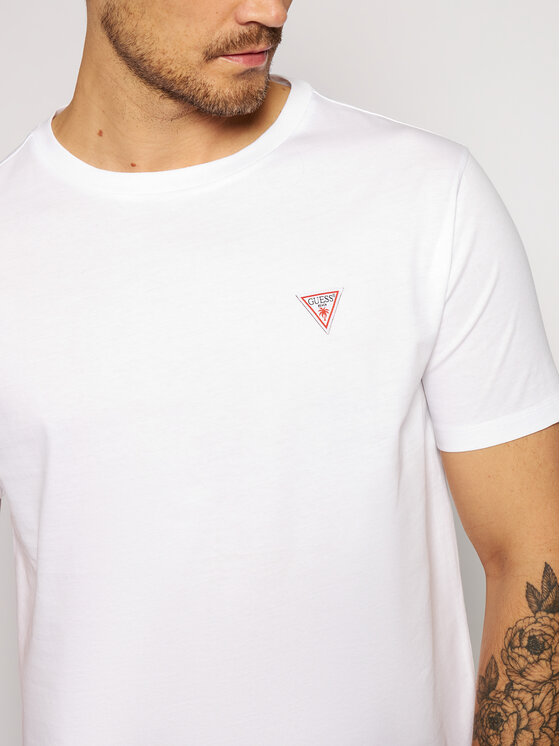Guess Guess Marškinėliai Crew Neck F0BI00 K8HM0 Balta Regular Fit