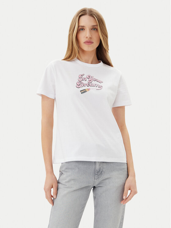 HUGO HUGO T-Shirt Damacia_5 50540237 Bílá Regular Fit