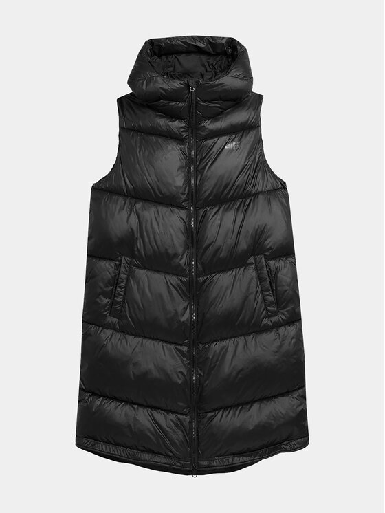 4F 4F Varrukateta jakk 4FAW23TVESF074 Must Regular Fit