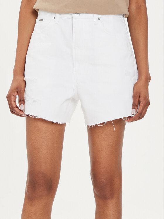 Női Farmer rövidnadrág Pepe Jeans, Méret: 31, Fehér, A-Line Short Uhw PL801112TC1
