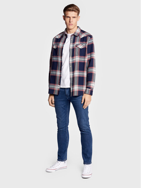 Wrangler Wrangler Koszula Wastern W5B4MTXHZ 112320937 Granatowy Regular Fit