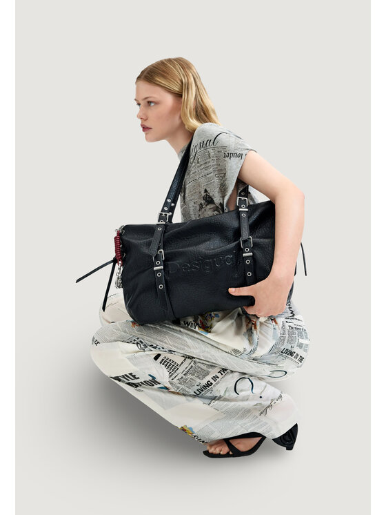 Desigual Desigual Τσάντα BAG_HALF LOGO LANUZA BLAC Μαύρο