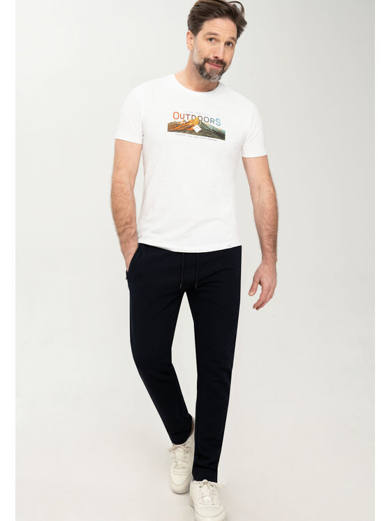 Volcano Volcano T-Shirt T-MOUNTAINS Biały Regular Fit