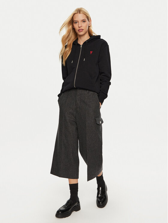 AMI PARIS AMI PARIS Majica dugih rukava BFUSW435.730 Crna Regular Fit