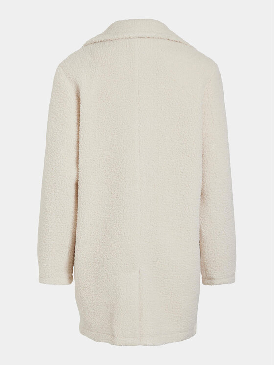 Vila Vila Cappotto in shearling Lilla 14095452 Écru Regular Fit