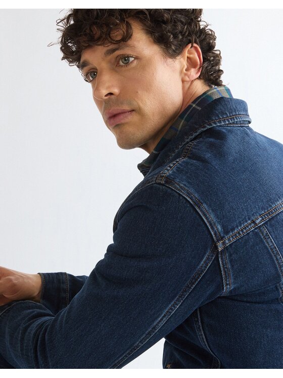 Wrangler Wrangler Kurtka jeansowa DENIM JACKET Niebieski Regular Fit