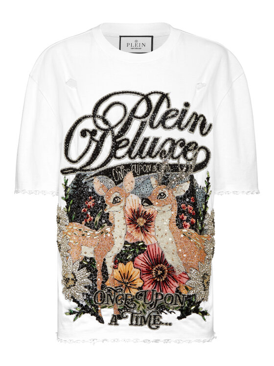 PHILIPP PLEIN PHILIPP PLEIN T-Shirt 26513 Biały Over Fit