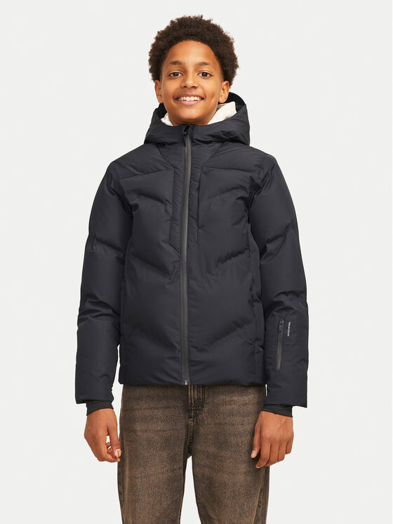 Jack&Jones Junior Dūnu jaka Slay 12261353 Melns Regular Fit