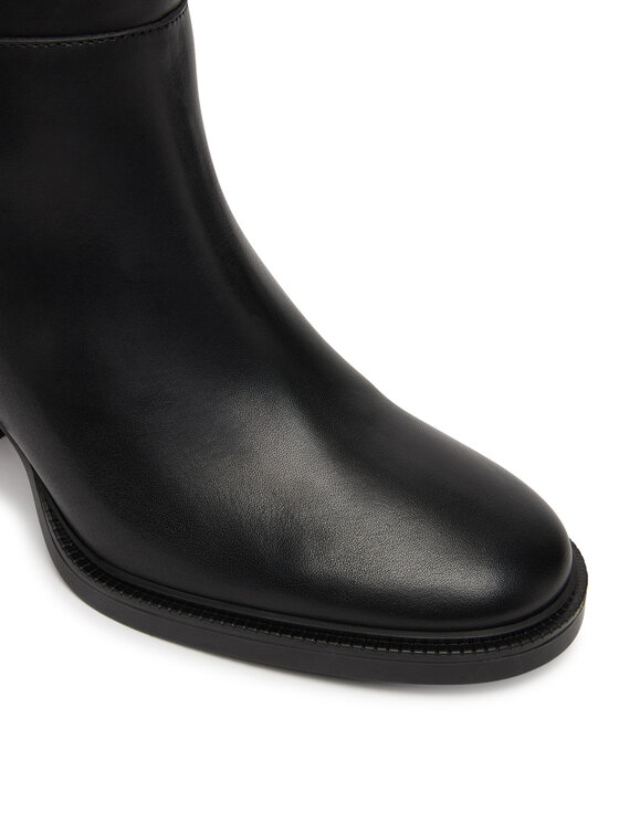 Tommy Hilfiger Tommy Hilfiger Μπότες Stacked Heel Leather Long Boot FW0FW08865 Μαύρο