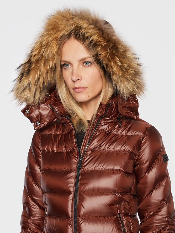 Hetregó Hetregó Пухено яке Holly 8M710M 22WD04 Кафяв Regular Fit