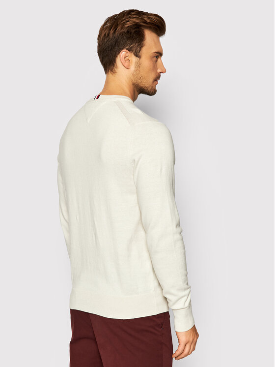 Tommy Hilfiger Tommy Hilfiger Maglione Pima MW0MW11674 Bianco Regular Fit