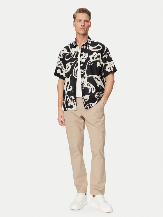 Jack & Jones Jack & Jones Camicia Montauk 12293763 Nero Relaxed Fit