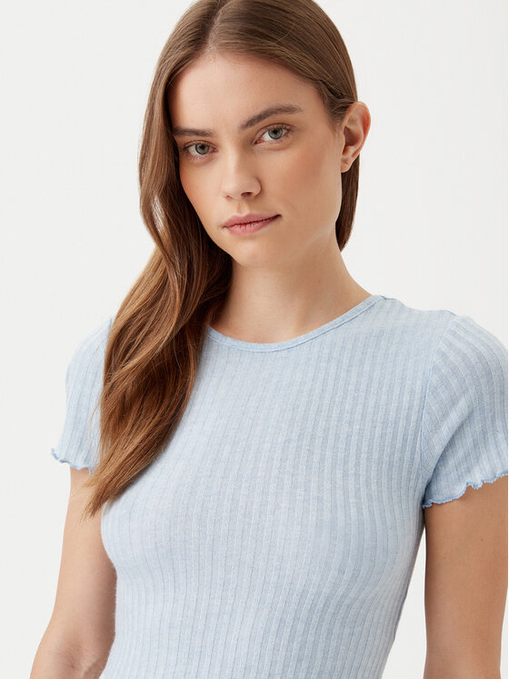 Noisy May Noisy May T-krekls Berry 27015446 Gaiši zils Slim Fit