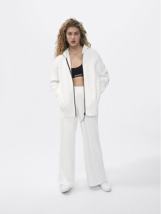 Sprandi Sprandi Mikina SP22-BLDR101 Biela Relaxed Fit