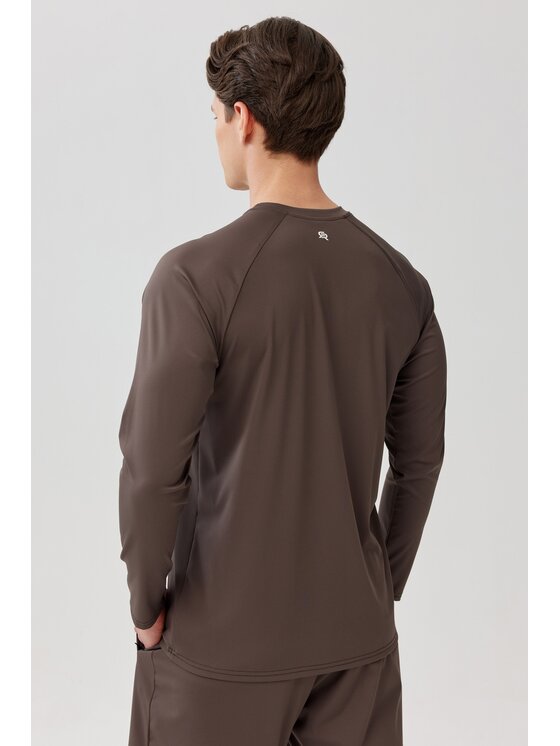 ROUGH RADICAL ROUGH RADICAL Koszulka techniczna PROOF TEE LS Brązowy Reglan Fit