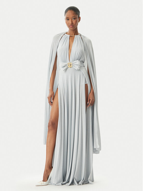 Elisabetta Franchi Elisabetta Franchi Vakarinė suknelė AB-R13-51E2-V860 Sidabrinė Regular Fit