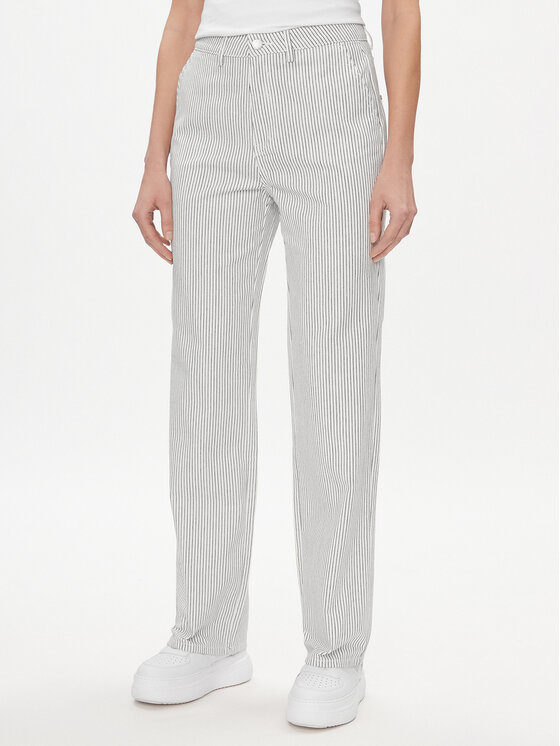 ONLY ONLY Kalhoty z materiálu Merle 15312896 Bílá Wide Leg
