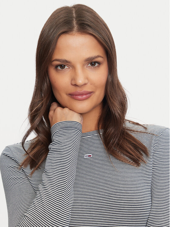 Tommy Jeans Tommy Jeans Bluza Essential DW0DW19043 Mornarsko modra Slim Fit
