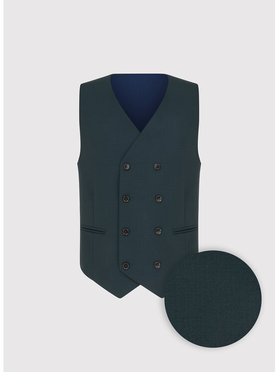 Pako Lorente Pako Lorente Kamizelka P000P-8G-005 Zielony Slim Fit