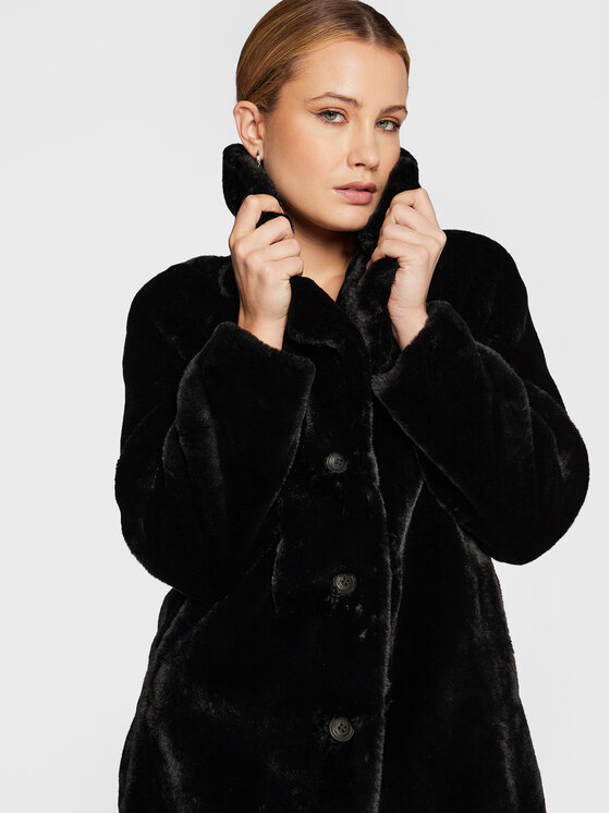 Blugirl Blumarine Blugirl Blumarine Кожено палто RF2081-E0821 Черен Regular Fit