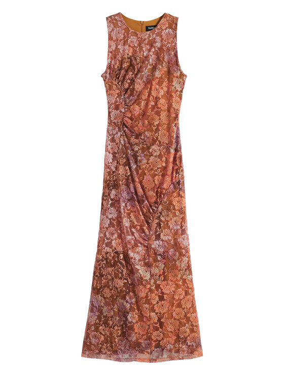 Desigual Desigual Rochie cocktail Lua 25WWVK26 Portocaliu Slim Fit