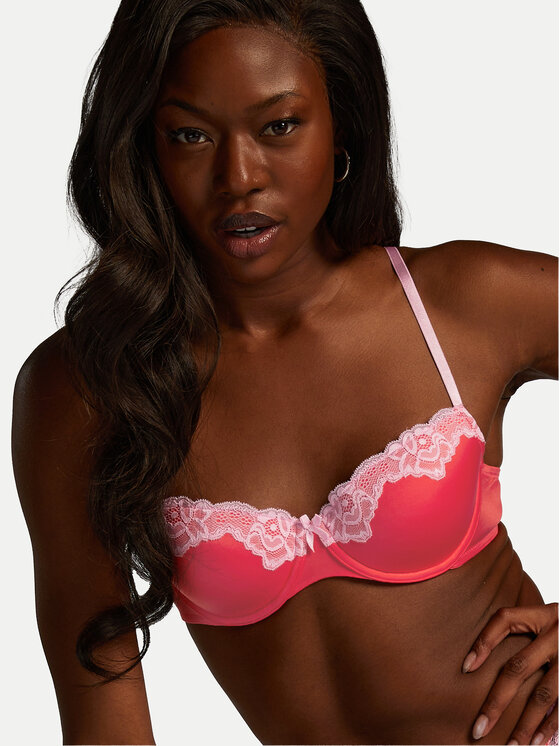 Hunkemöller Hunkemöller Nedrček s kostjo Lace & Shine 204610 Rdeča
