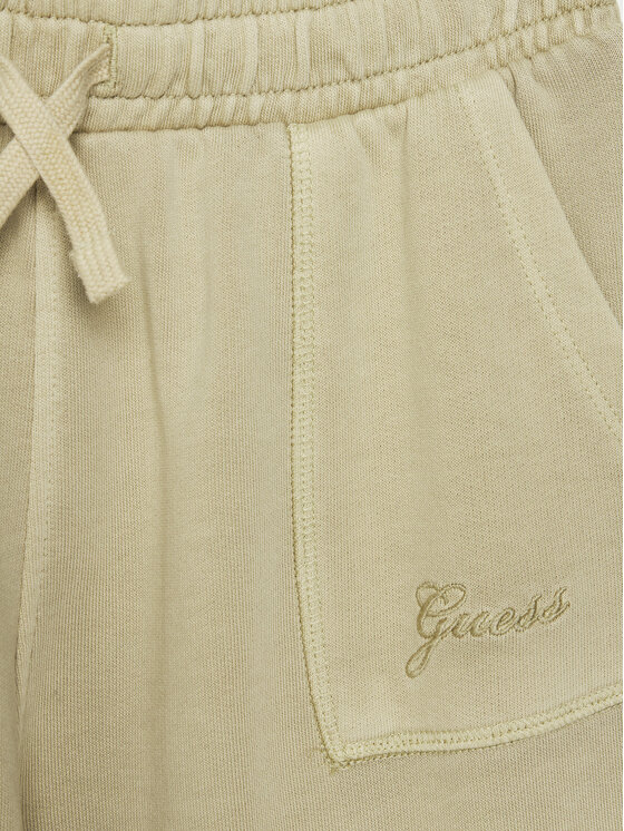 Guess Guess Medžiaginės kelnės J5RQ14 KAD74 Žalia Regular Fit