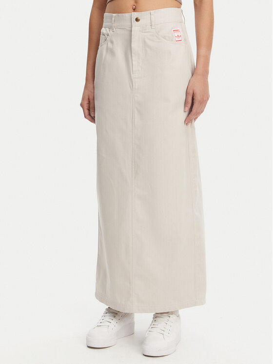 adidas adidas Fustă maxi Allover Print JC8854 Bej Regular Fit
