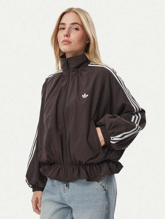 adidas adidas Bluza LG3960 Brązowy ciemny Oversize