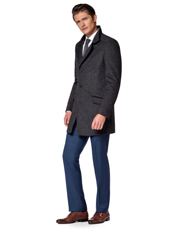 Lancerto Lancerto Płaszcz wełniany Andro KU054217000005 Szary Regular Fit